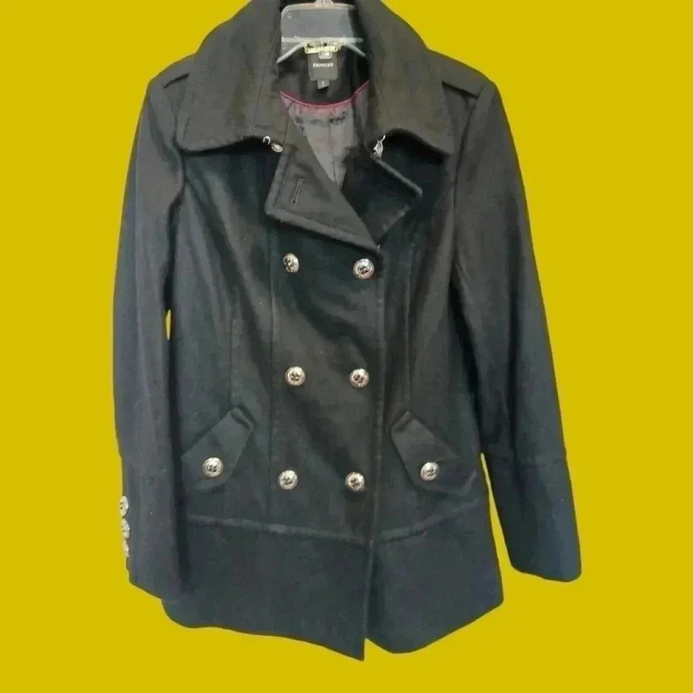 Express women trench coat black color size small